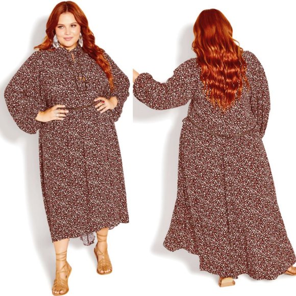 NWT City Chic STARLING REINE Sofia Hi Lo Boho Dress 18 - Picture 1 of 12